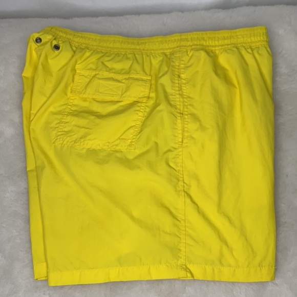 Polo Ralph Lauren Yellow Nylon Brief Lined Swim Trunks Swim Shorts Men's - Picture 3 of 7